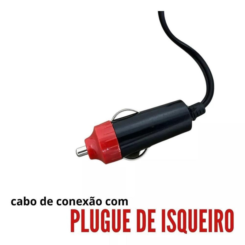 Compressor de ar 3 bicos calibrador mini eletrico 12V portatil carro barco pneu moto bike manometro veicular